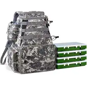 Angelrucksack mit Rutenhalter Rodeel Rucksack für Angelzubehör