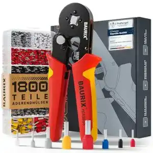 Aderendhülsenzange BAURIX ® Crimpzange mit 1200 Set