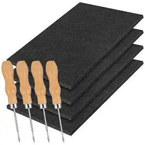 Prickelnadel Auidy_6TXD Prickelset Kinder, 4x Prickelfilz 20×15 cm