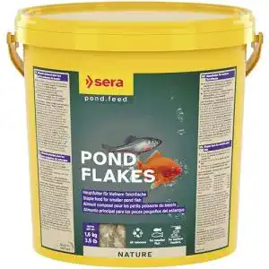 Teichfutter sera 07090 pond Flakes Nature 10 l