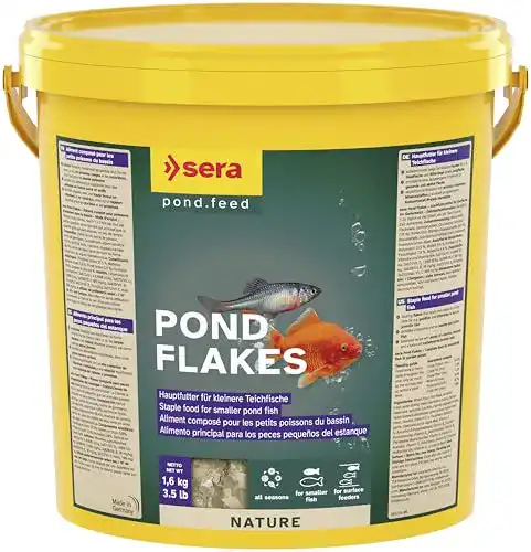 Teichfutter sera 07090 pond Flakes Nature 10 l