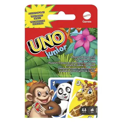 UNO Mattel Games GKF04 Junior Kartenspiel mit 45 Karten