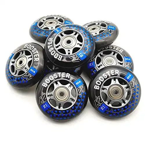 Inliner-Rollen K2 Booster Skate Rollen 8 STÜCK 76mm/80A + ILQ5