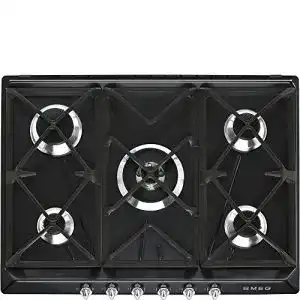 Smeg-Gaskochfeld Smeg SR975NGH, Schwarz