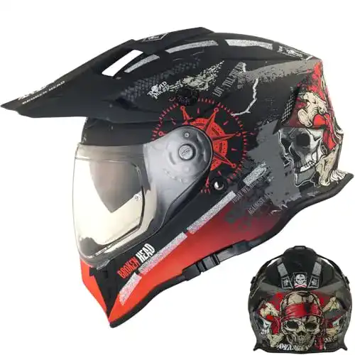Crosshelm mit Visier Broken Head Road Pirate VX2