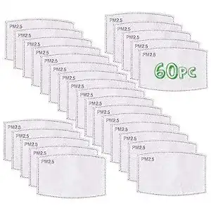 PM-2.5-Filter whatRUeed 60PCS PM 2.5 Aktivkohlefiltereinsatz
