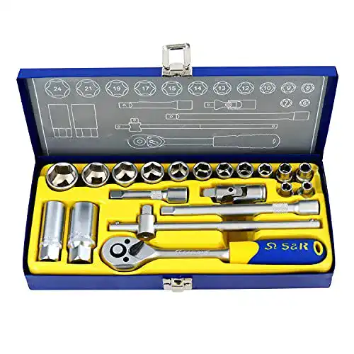 Steckschlüsselsatz 3/8 Zoll S&R Steckschlüsselsatz 20-tlg.