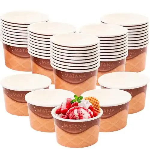 Eisbecher MATANA 50 aus Pappe für Partys & Kindergeburtstage