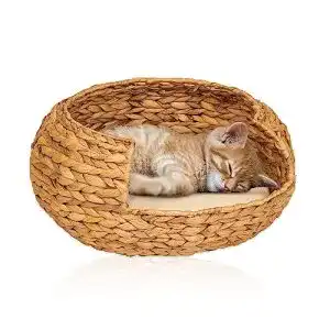 Katzenkorb animal-design -Opal-, aus Wasserhyazinthe, 2 Größen