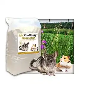 Chinchillasand Kieskönig Premium Badesand, 25 Kilogramm