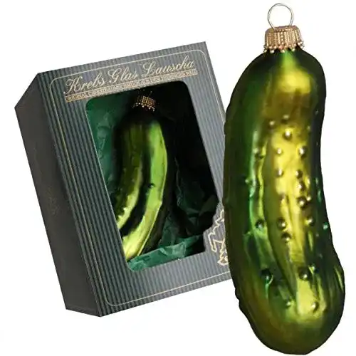 Weihnachtsgurke Krebs Glas Lauscha, aus Glas, ca. 11 cm