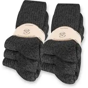 Wintersocke normani 6 Paar Norweger Socken mit Wolle Anthrazit