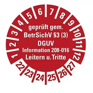 Prüfplakette MBS-SIGNS 100 Stück – Mehrjahres”geprüft gemäß