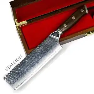 Stallion-Messer STALLION Damastmesser Ironwood Nakirimesser