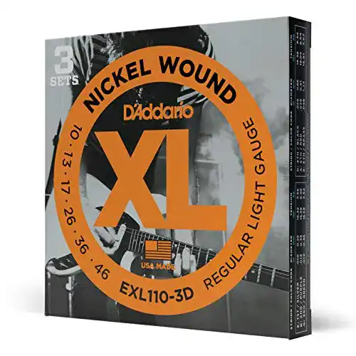 E-Gitarren-Saiten D’Addario E Gitarren Saiten EXL110-3D vernickelt