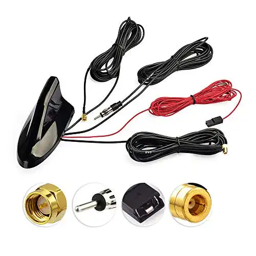 Haifischantenne Eightwood DAB/DAB+ Antenne, Extension Kabel