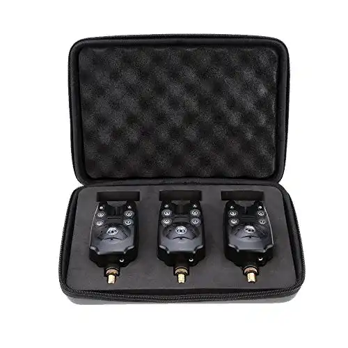 Bissanzeiger Lixada Wireless Fishing + Swinger Set Digital Fishing Alarm Kit LED Alarmanzeige