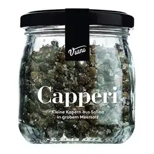 Kapern Viani CAPPERI aus Salina in grobem Meersalz, 120g