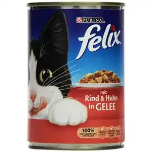 Felix-Nassfutter Felix Katzennassfutter in Gelee, Rind u. Huhn 24er