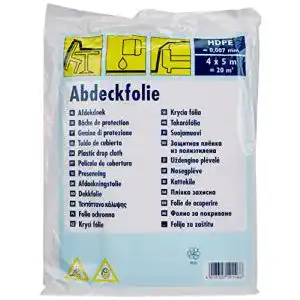 Abdeckfolie Color Expert 20m² Abdeckplane 4x5m transparent