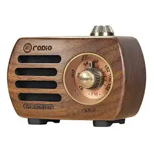 Retro-Küchenradio prunus R-818 Holz Mini Radio Klein, Retro