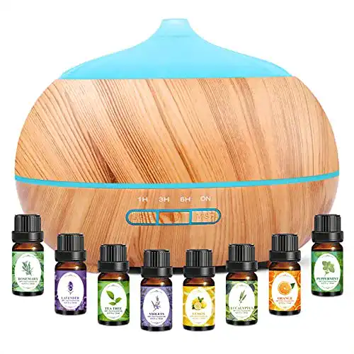 Diffuser Moisturnt Ätherische Öle Aroma Humidifier: 500ml Öl Set