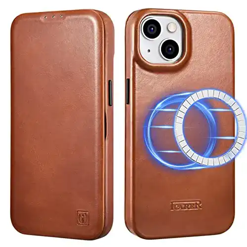 iPhone-14-Plus-Leder-Case ICARER Lederhülle für iPhone 14 Plus