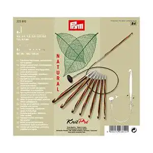 Tunesische Häkelnadel Prym Tunesische Set Natural 3,5-8,0 mm