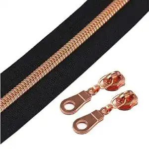 Endlosreißverschluss YaHoGa 9 m rosegoldfarbene 6mm-Spirale