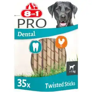 Dental-Sticks für Hunde 8in1 Pro Dental Twisted Sticks gesund