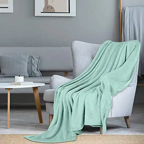 Fleecedecke i@HOME Kuscheldecke Mintblau Decke 200×220 cm
