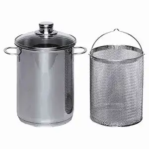 Spargeltopf Krüger Karl, Spaghettitopf mit Siebeinsatz, 16 cm