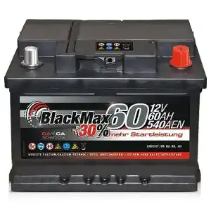 Autobatterie 60 Ah BlackMax 12V Starterbatterie