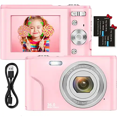 Digitalkamera pink Nicamery Digitalkamera 1080P HD Kompakt