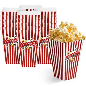 Popcorntüten MATANA 50 Große Retrostyle für Kinderpartys