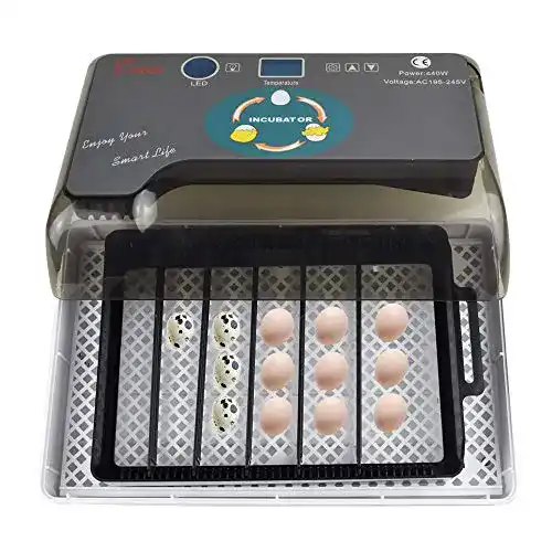 Brutmaschine VOLWCO Vollautomatische Eier Inkubator 9-35 Eier