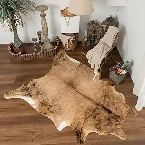 Kuhfell TALETA Teppich Rindsleder Kunstfell, 155x190cm