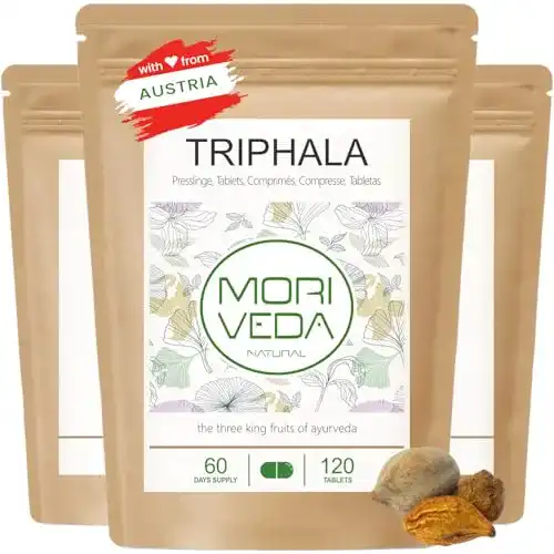 Triphala MoriVeda Presslinge 1000mg (360 oder 120 Stück)