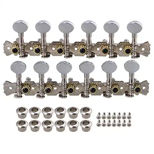 Gitarren-Mechaniken BQLZR Chrome 12 String Akustische 6L6R
