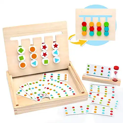 Lernspielzeug Symiu Spielzeug ab 3 Jahre Montessori Holzpuzzle