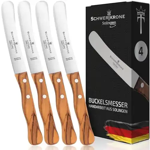 Die beste Frühstücksmesser Schwertkrone Brötchenmesser Holzgriff, 4er 2026 Test Bestseller Frühstücksmesser Schwertkrone Brötchenmesser Holzgriff, 4er