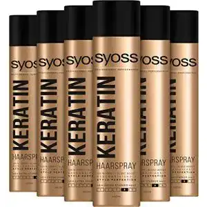 Syoss-Haarspray Syoss Haarspray Keratin Haltegrad 4, 6 x 400 ml