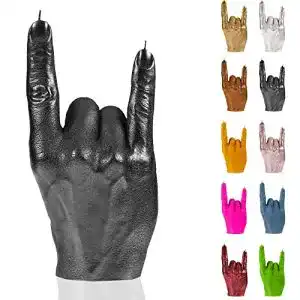 Schwarze Kerzen Candellana Kerze Hand RCK Höhe: 19,2 cm