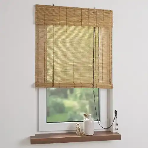 Bambusrollo Liedeco Bambus-Rollo 80 x 160 cm, Kirschbaum