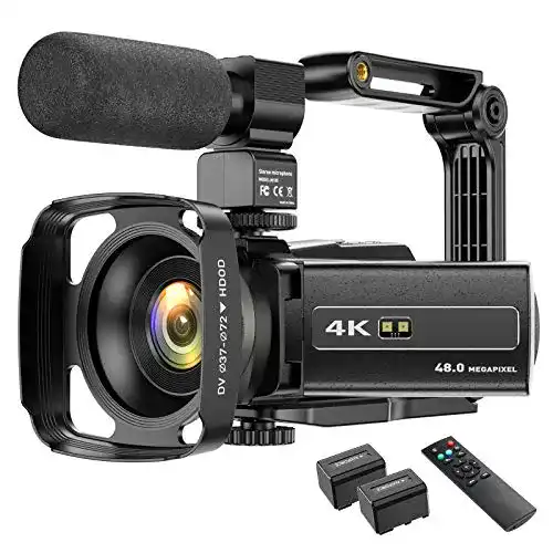 4K-Camcorder Cininery 4K Camcorder WIFI 48MP IR Nachtsicht