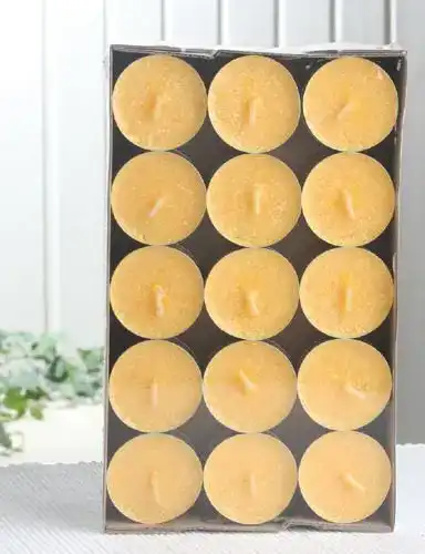Teelicht CandleCorner Stearinkerzen 30er-Packung Bio, gelb