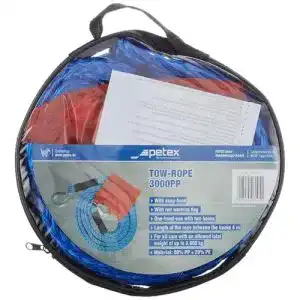 Abschleppseil PETEX 43191805 3000 blau mit 2 Karabinerhaken