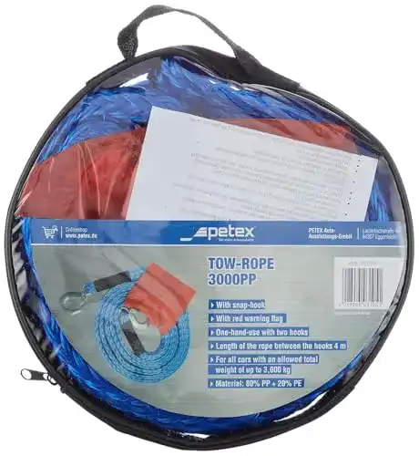 Die beste Abschleppseil PETEX 43191805 3000 blau mit 2 Karabinerhaken 2026 Test Bestseller Abschleppseil PETEX 43191805 3000 blau mit 2 Karabinerhaken