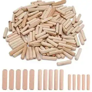 Holzdübel KJLEEN 500 Stück Set 6mm 8mm 10mm Riffeldübel