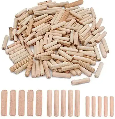 Holzdübel KJLEEN 500 Stück Set 6mm 8mm 10mm Riffeldübel